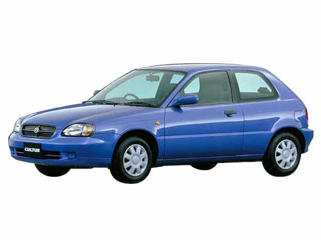 Suzuki Cultus ثالثاً فيس ليفت، هاتشباك 3 أبواب — منظر أمامي أيسر