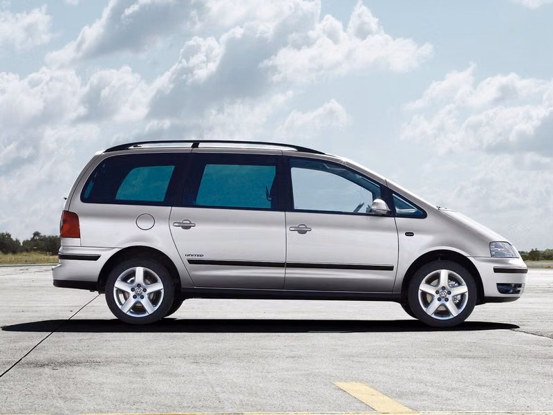 Volkswagen Sharan I Рестайлинг 2, Минивэн — вид справа