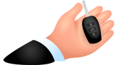 Hand with key